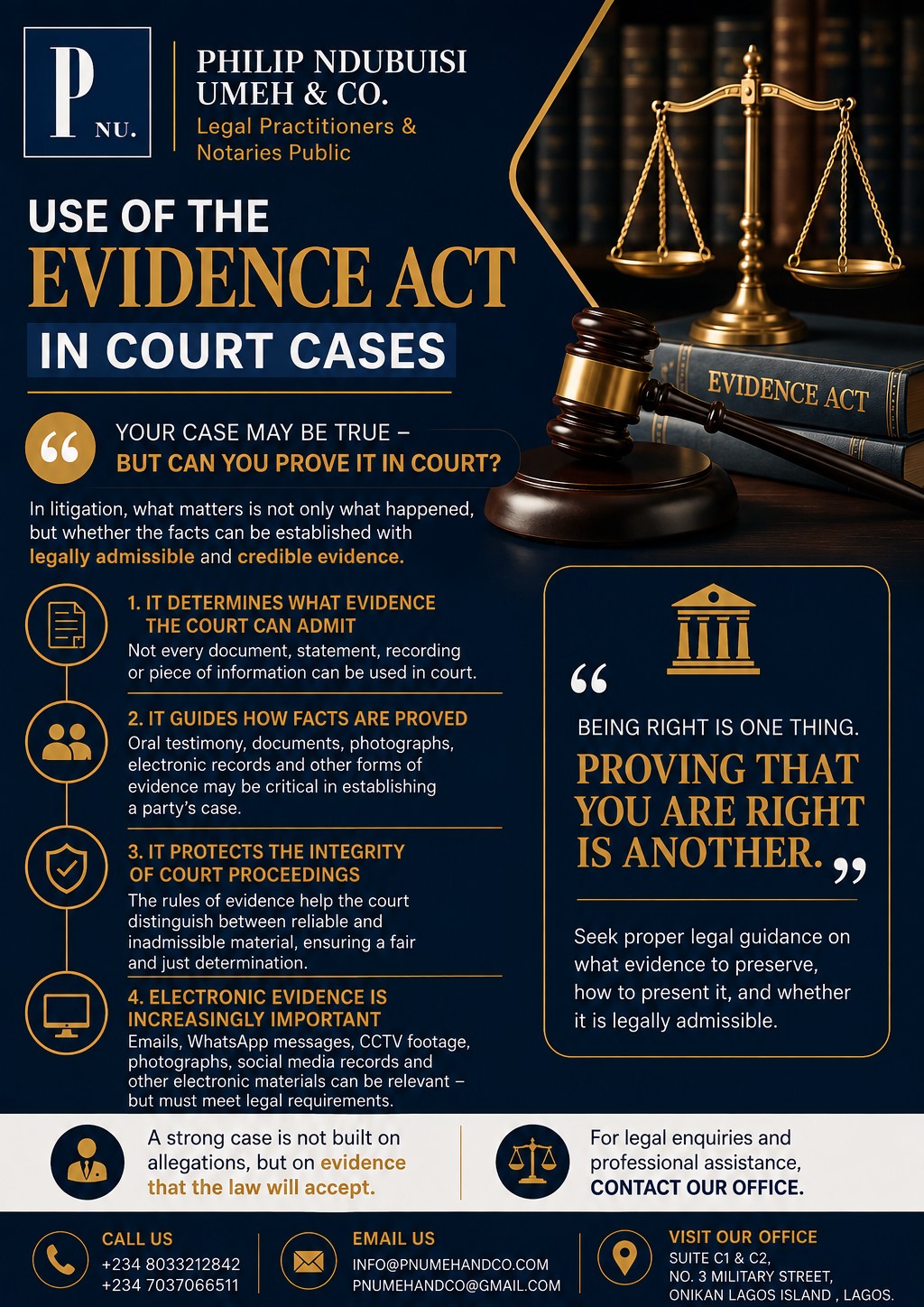 ⚖️ BEING RIGHT IS ONE THING,  PROVING THAT YOU ARE RIGHT IS ANOTHER